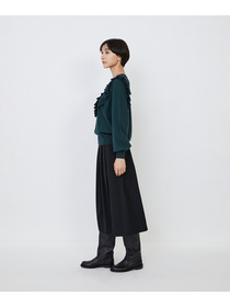 【LOISIR】｜2BUY10%OFF・3BUY20%OFF｜ウール梳毛天竺フリルプルオーバー 詳細画像 チャコールグレー 10