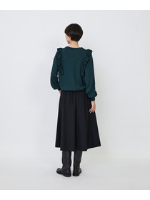 【LOISIR】｜2BUY10%OFF・3BUY20%OFF｜ウール梳毛天竺フリルプルオーバー 詳細画像 チャコールグレー 11