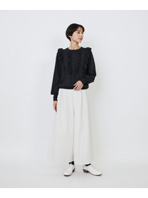 【LOISIR】｜2BUY10%OFF・3BUY20%OFF｜ウール梳毛天竺フリルプルオーバー 詳細画像 チャコールグレー 17