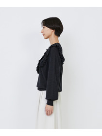 【LOISIR】｜2BUY10%OFF・3BUY20%OFF｜ウール梳毛天竺フリルプルオーバー 詳細画像 チャコールグレー 21