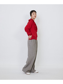 【LOISIR】｜2BUY10%OFF・3BUY20%OFF｜ウール梳毛天竺フリルプルオーバー 詳細画像 チャコールグレー 3