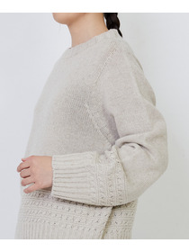 【LOISIR】｜2BUY10%OFF・3BUY20%OFF｜リネンウールホールガーメントプルオーバー 詳細画像 グレー 19