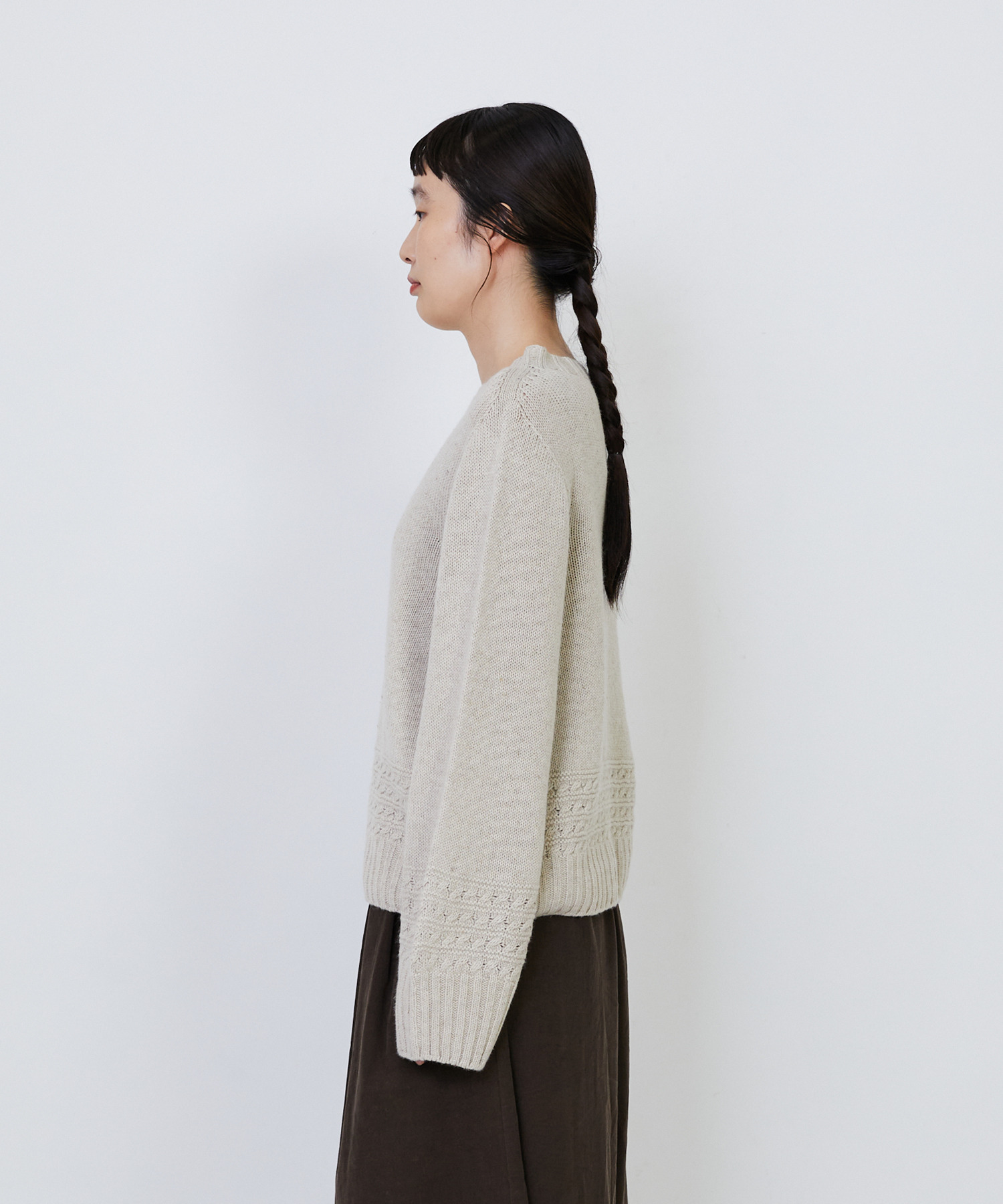 【LOISIR】｜2BUY10%OFF・3BUY20%OFF｜リネンウールホールガーメントプルオーバー 詳細画像 グレー 15