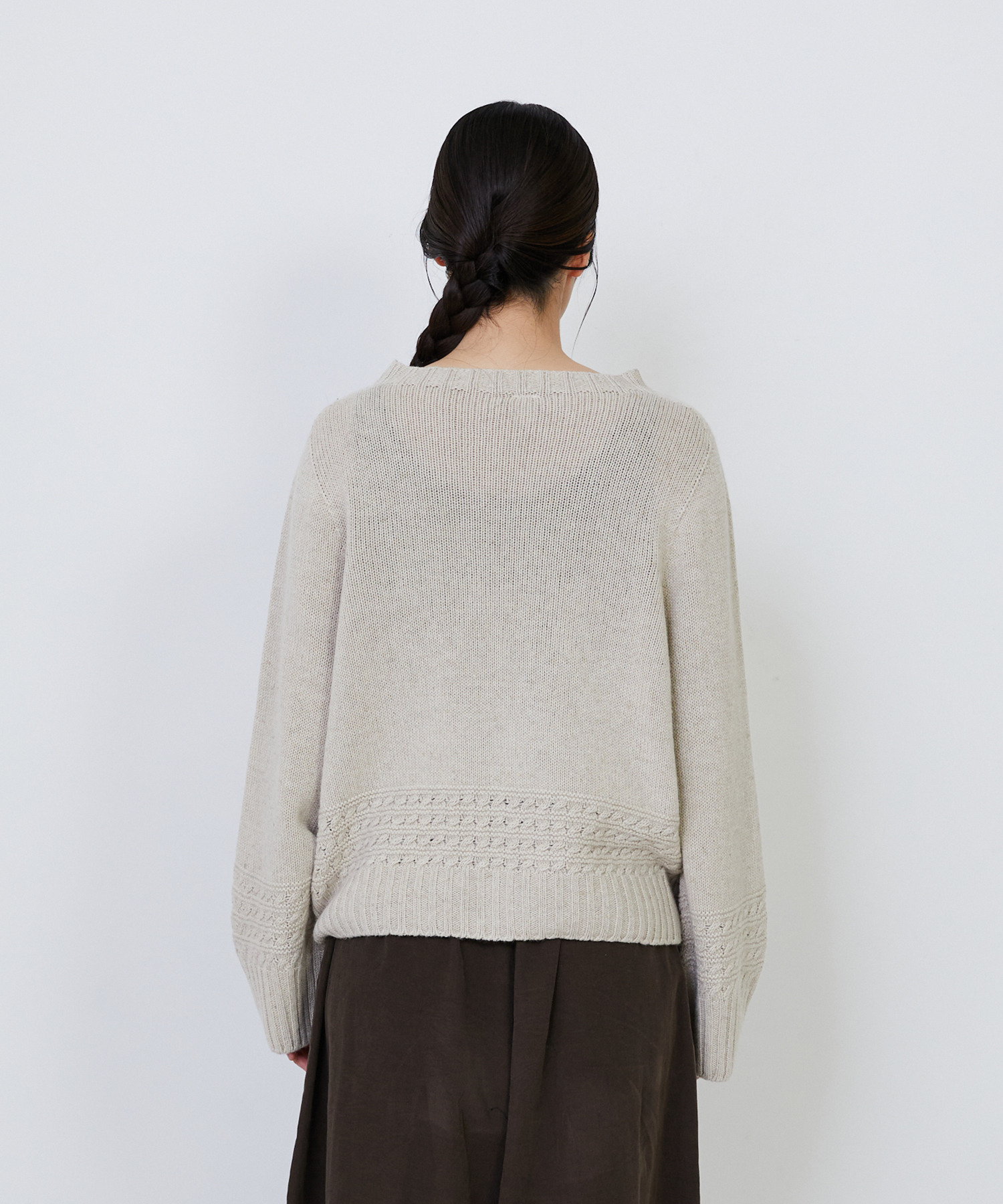 【LOISIR】｜2BUY10%OFF・3BUY20%OFF｜リネンウールホールガーメントプルオーバー 詳細画像 グレー 16