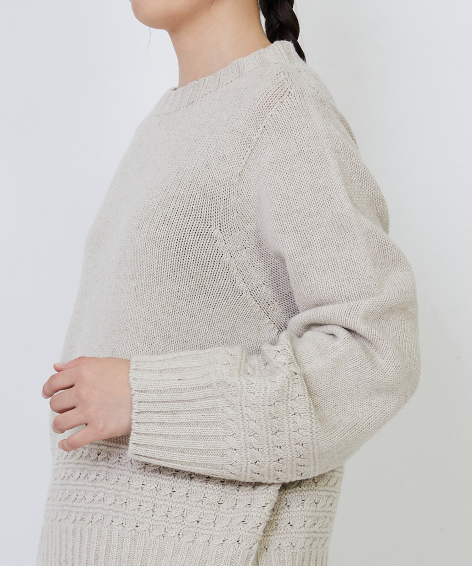 【LOISIR】｜2BUY10%OFF・3BUY20%OFF｜リネンウールホールガーメントプルオーバー 詳細画像 グレー 19