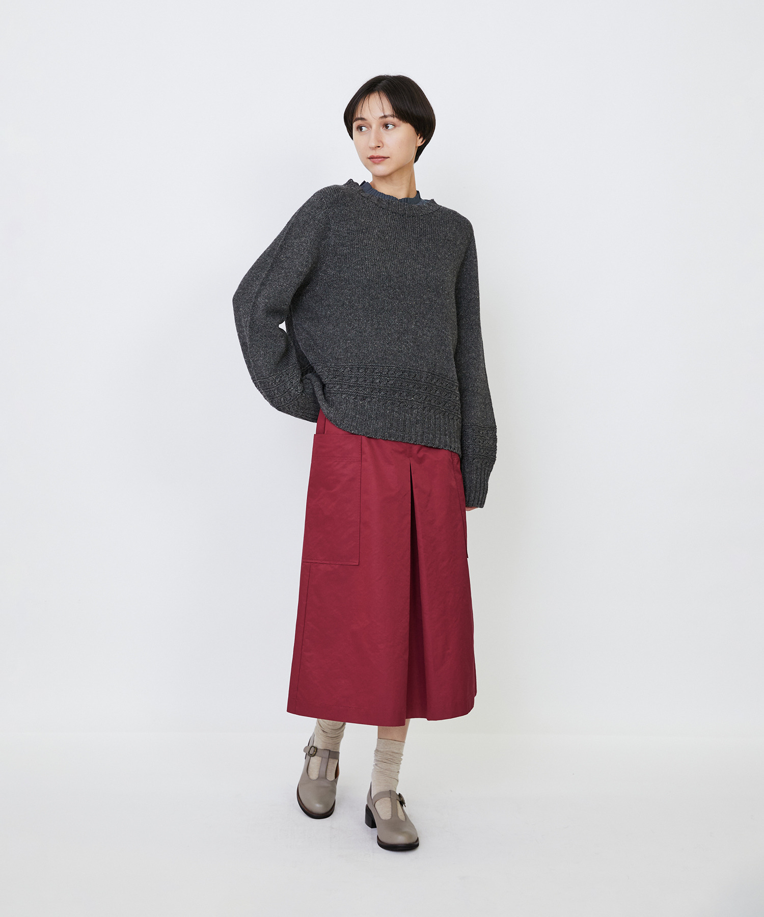 【LOISIR】｜2BUY10%OFF・3BUY20%OFF｜リネンウールホールガーメントプルオーバー 詳細画像 グレー 2