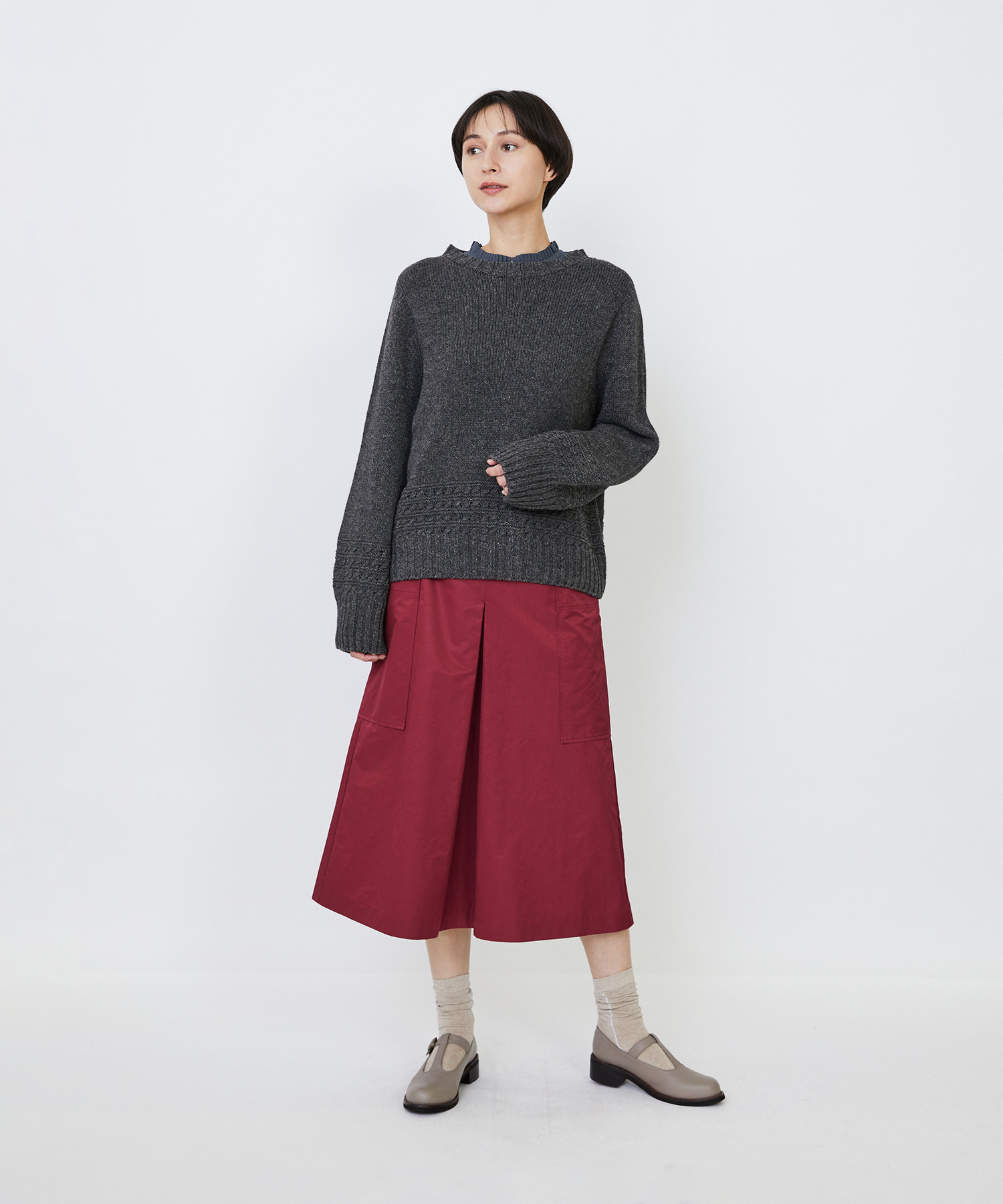 【LOISIR】｜2BUY10%OFF・3BUY20%OFF｜リネンウールホールガーメントプルオーバー 詳細画像 グレー 3