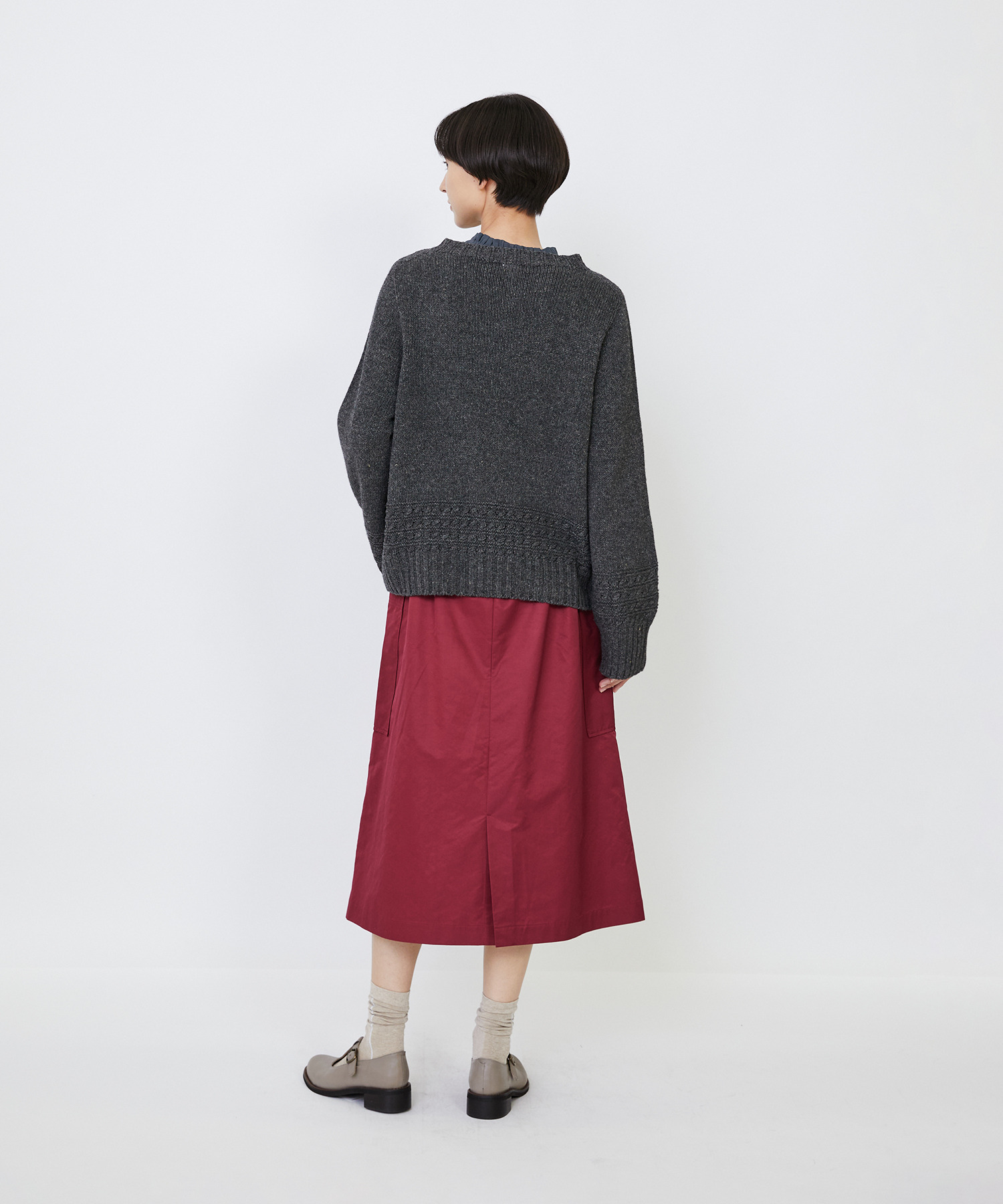 【LOISIR】｜2BUY10%OFF・3BUY20%OFF｜リネンウールホールガーメントプルオーバー 詳細画像 グレー 5