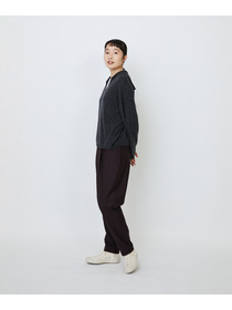 【LOISIR】【11月お気に入り登録ブランド内5位】ホールガーメントカシミヤ混天竺セーラーカラープルオーバー 詳細画像 チャコールグレー 11