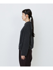 【LOISIR】【11月お気に入り登録ブランド内5位】ホールガーメントカシミヤ混天竺セーラーカラープルオーバー 詳細画像 チャコールグレー 14