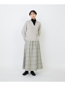 【LOISIR】【11月お気に入り登録ブランド内5位】ホールガーメントカシミヤ混天竺セーラーカラープルオーバー 詳細画像 チャコールグレー 2