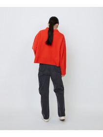 【LOISIR】メリノウール天竺モックネックプルオーバー 詳細画像 ネイビー 12