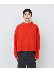 【LOISIR】メリノウール天竺モックネックプルオーバー 詳細画像 ネイビー 13