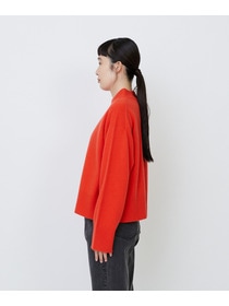 【LOISIR】メリノウール天竺モックネックプルオーバー 詳細画像 ネイビー 14