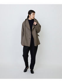 【LOISIR】メリノウール天竺モックネックプルオーバー 詳細画像 ネイビー 16