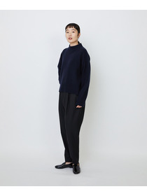 【LOISIR】メリノウール天竺モックネックプルオーバー 詳細画像 ネイビー 19