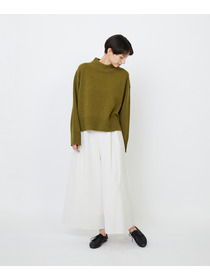 【LOISIR】メリノウール天竺モックネックプルオーバー 詳細画像 ネイビー 25