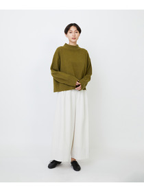 【LOISIR】メリノウール天竺モックネックプルオーバー 詳細画像 ネイビー 26