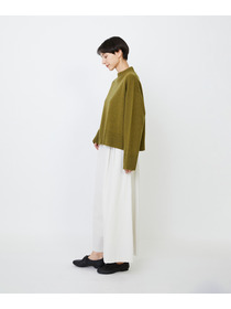 【LOISIR】メリノウール天竺モックネックプルオーバー 詳細画像 ネイビー 27