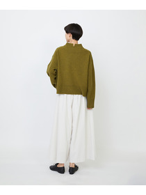 【LOISIR】メリノウール天竺モックネックプルオーバー 詳細画像 ネイビー 28