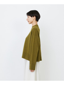 【LOISIR】メリノウール天竺モックネックプルオーバー 詳細画像 ネイビー 30