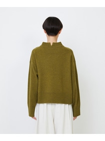 【LOISIR】メリノウール天竺モックネックプルオーバー 詳細画像 ネイビー 31