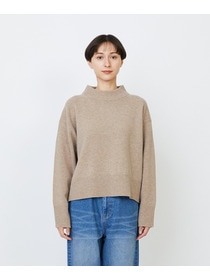 【LOISIR】メリノウール天竺モックネックプルオーバー 詳細画像 ネイビー 5