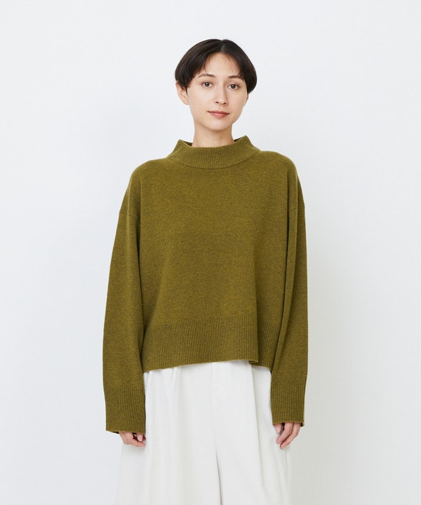 【LOISIR】｜2BUY10%OFF・3BUY20%OFF｜メリノウール天竺モックネックプルオーバー