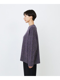 【LOISIR】メリノウール撚り杢天竺プルオーバー 詳細画像 パープル系その他 14