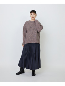 【LOISIR】メリノウール撚り杢天竺プルオーバー 詳細画像 パープル系その他 2