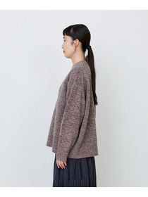 【LOISIR】メリノウール撚り杢天竺プルオーバー 詳細画像 パープル系その他 6