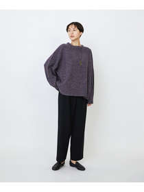 【LOISIR】メリノウール撚り杢天竺プルオーバー 詳細画像 パープル系その他 8