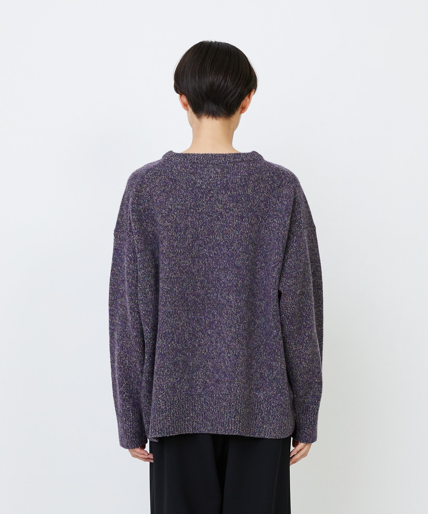 【LOISIR】メリノウール撚り杢天竺プルオーバー 詳細画像 パープル系その他 15
