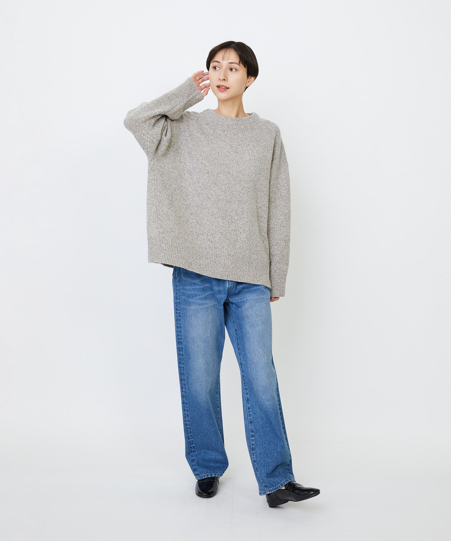 【LOISIR】メリノウール撚り杢天竺プルオーバー 詳細画像 パープル系その他 18