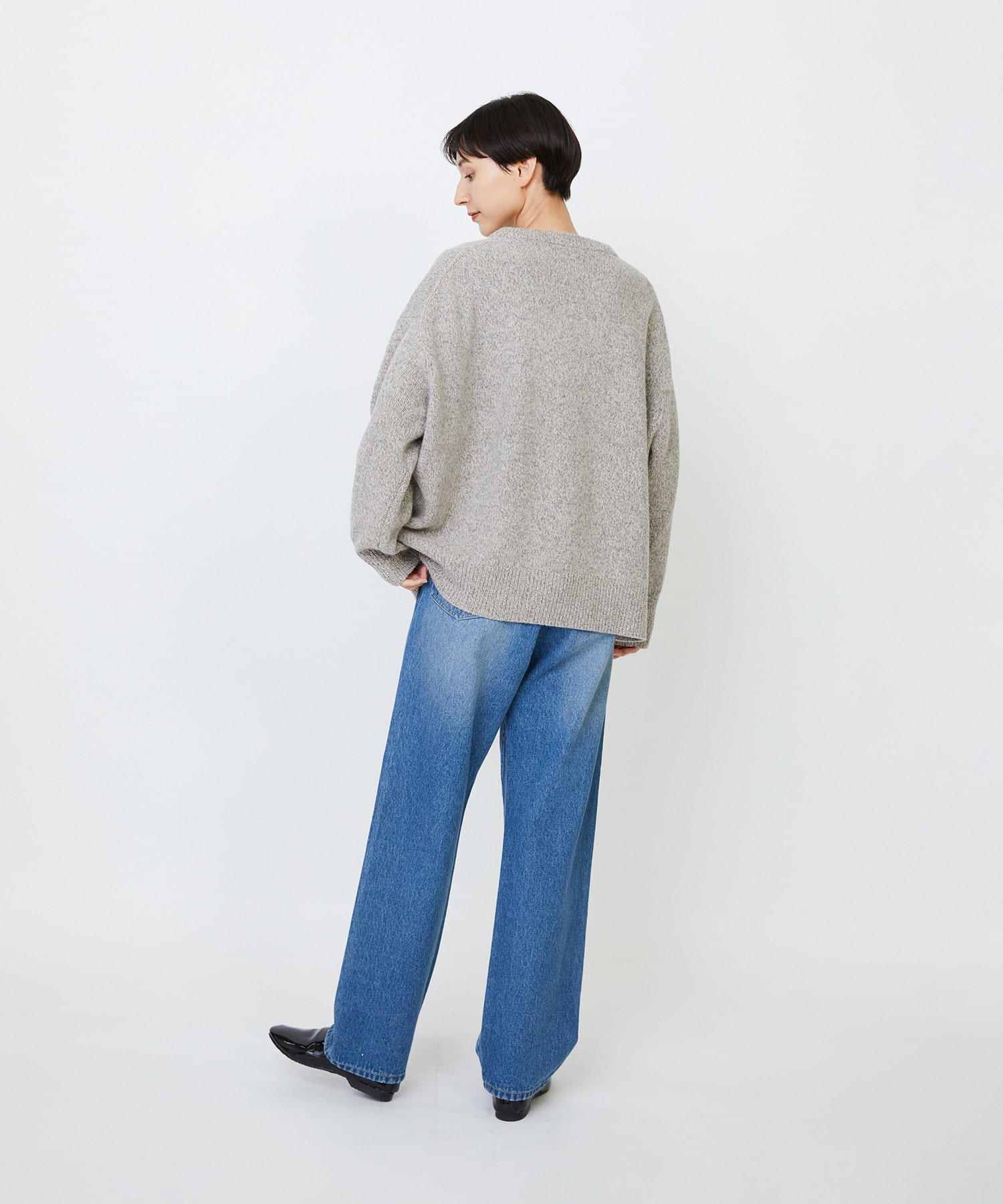 【LOISIR】メリノウール撚り杢天竺プルオーバー 詳細画像 パープル系その他 19