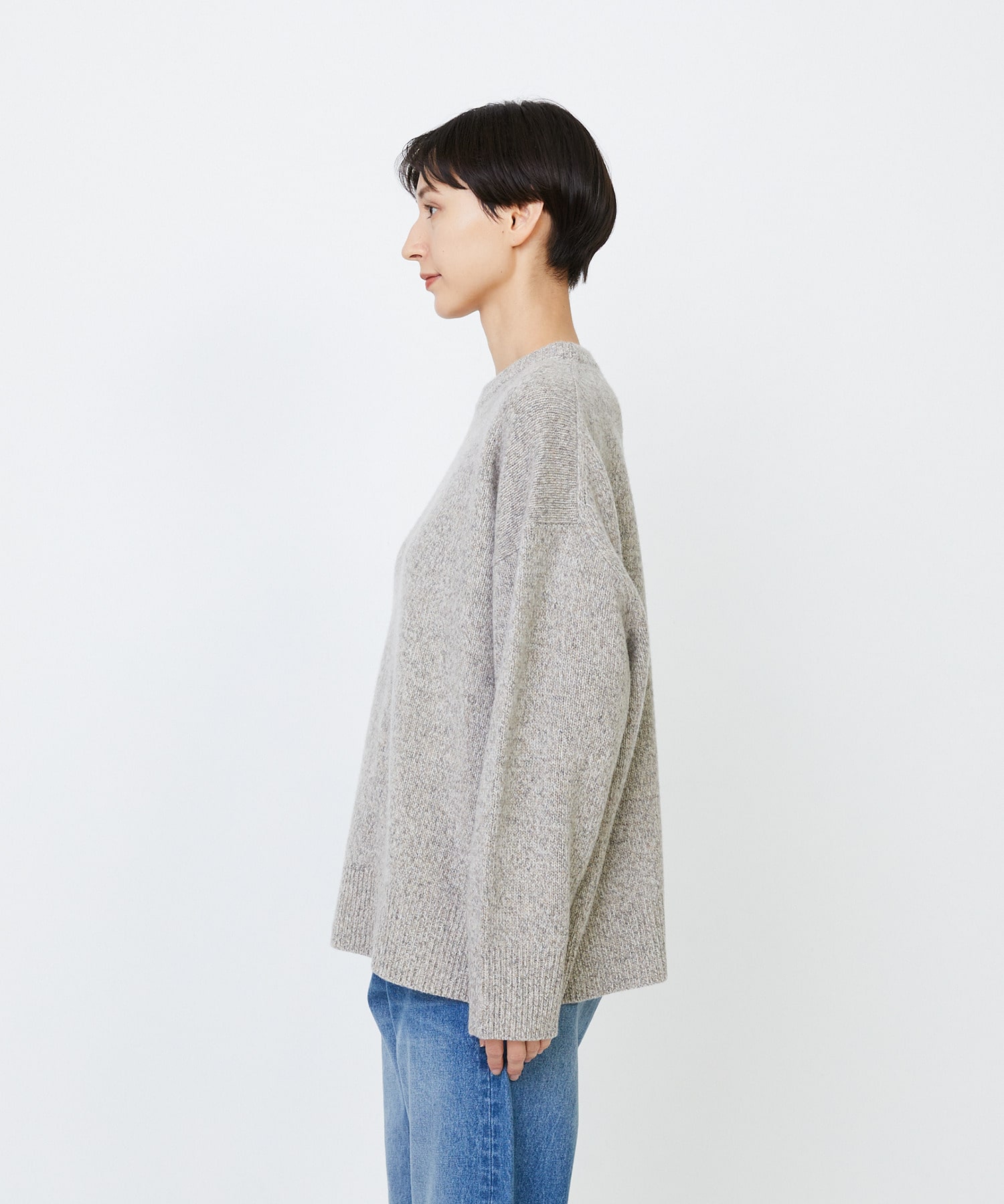 【LOISIR】メリノウール撚り杢天竺プルオーバー 詳細画像 パープル系その他 21