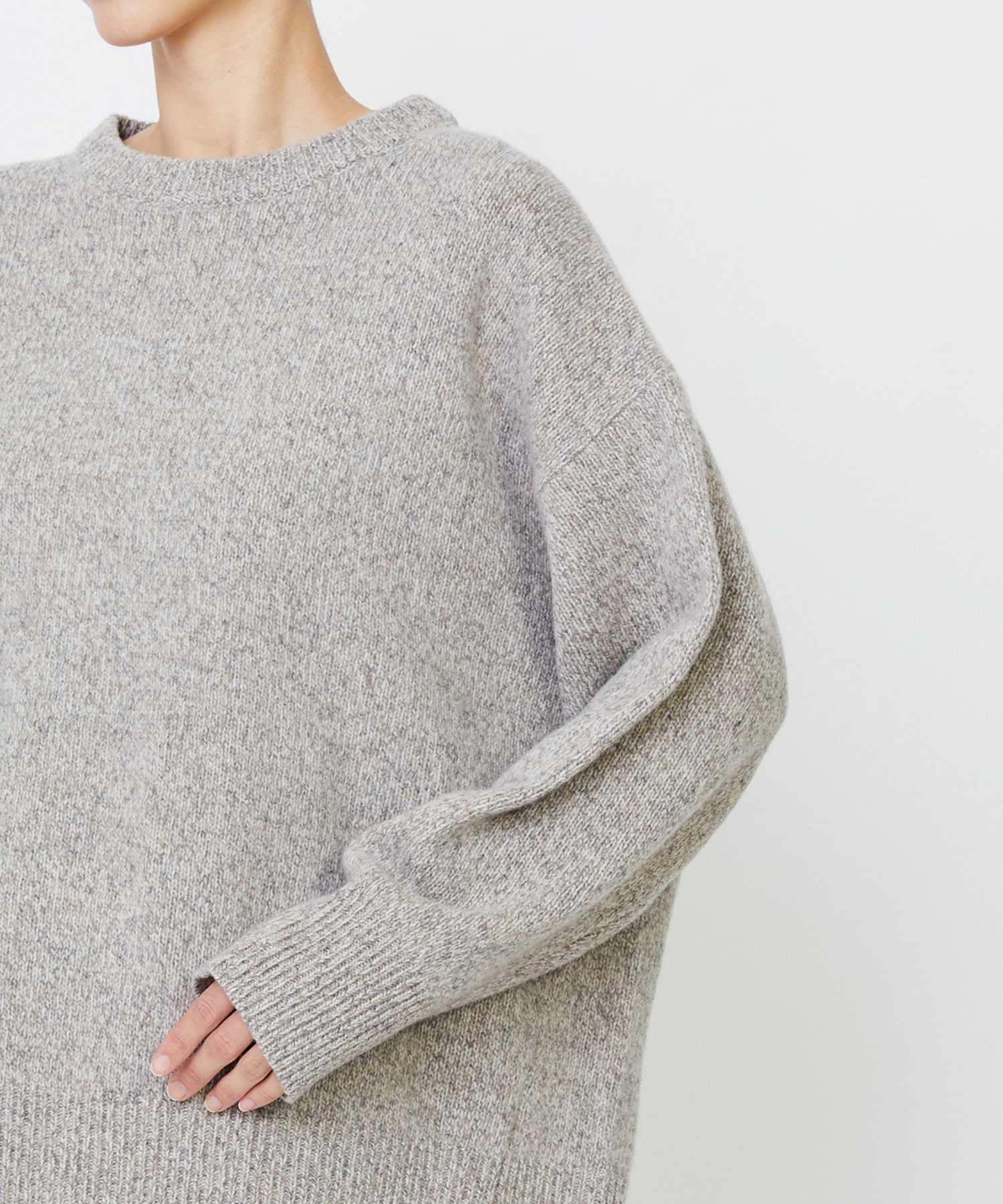 【LOISIR】メリノウール撚り杢天竺プルオーバー 詳細画像 パープル系その他 25