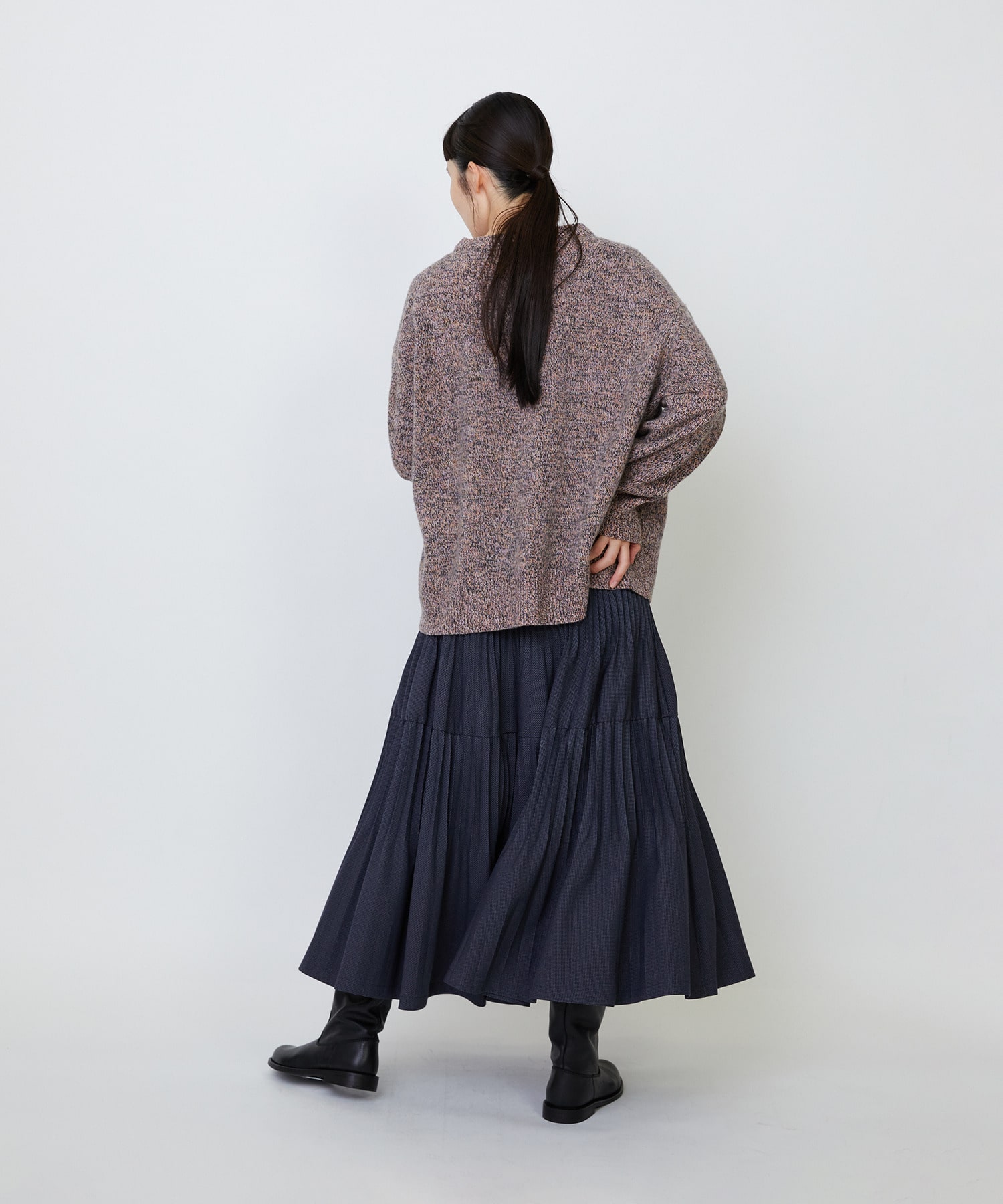 【LOISIR】メリノウール撚り杢天竺プルオーバー 詳細画像 パープル系その他 4