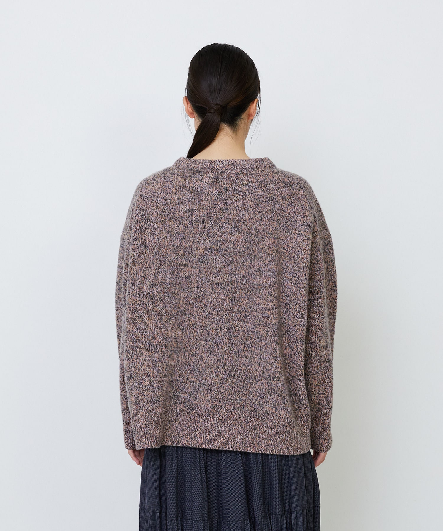 【LOISIR】メリノウール撚り杢天竺プルオーバー 詳細画像 パープル系その他 7