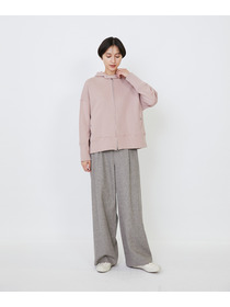 【LOISIR】｜2BUY10%OFF・3BUY20%OFF｜度詰め裏毛ジップフーディ 詳細画像 ブラック 19