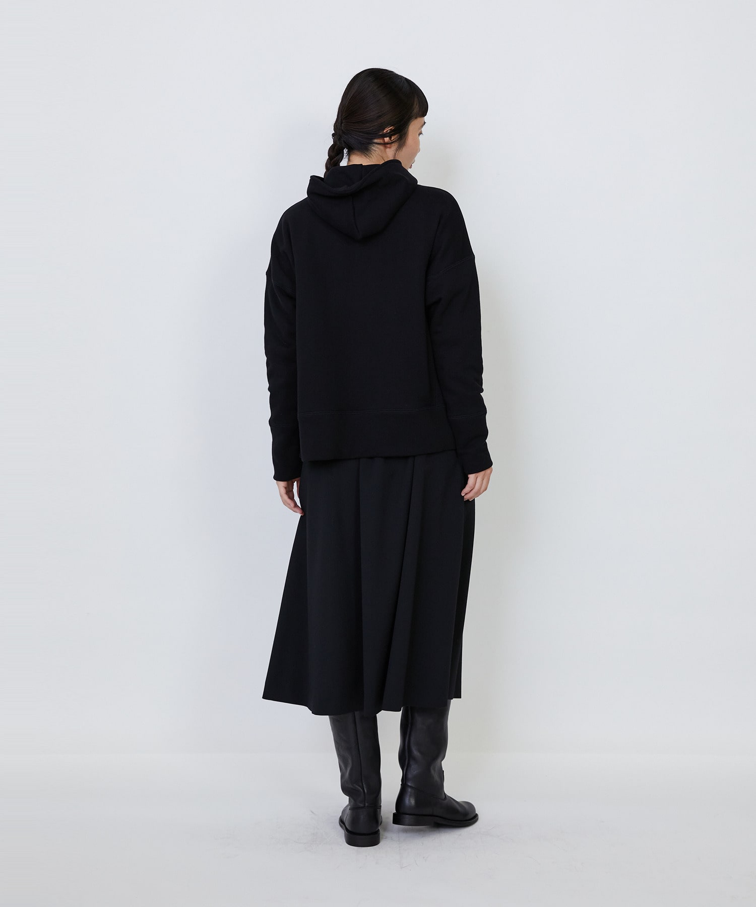 【LOISIR】｜2BUY10%OFF・3BUY20%OFF｜度詰め裏毛ジップフーディ 詳細画像 ブラック 15
