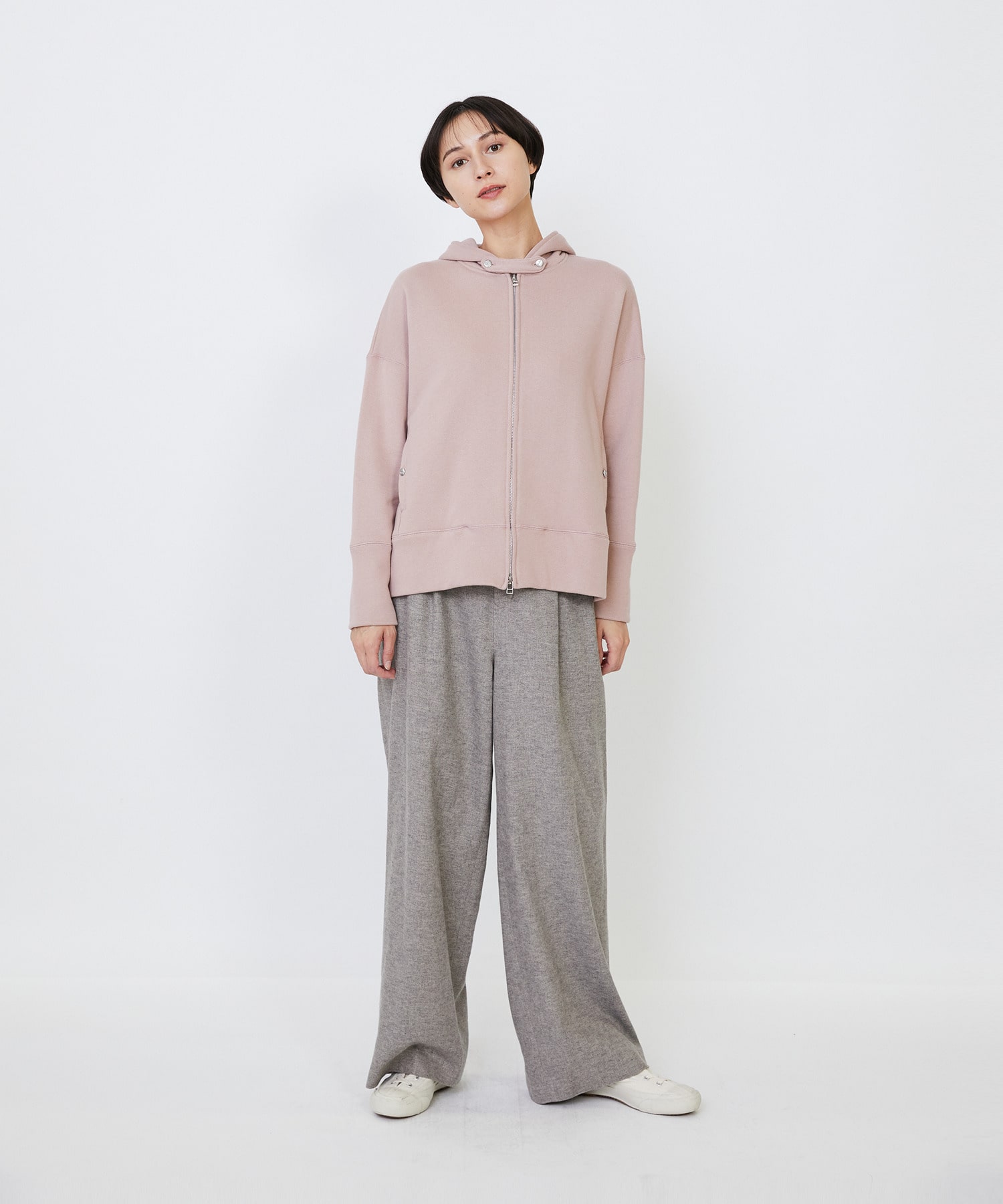 【LOISIR】｜2BUY10%OFF・3BUY20%OFF｜度詰め裏毛ジップフーディ 詳細画像 ブラック 20