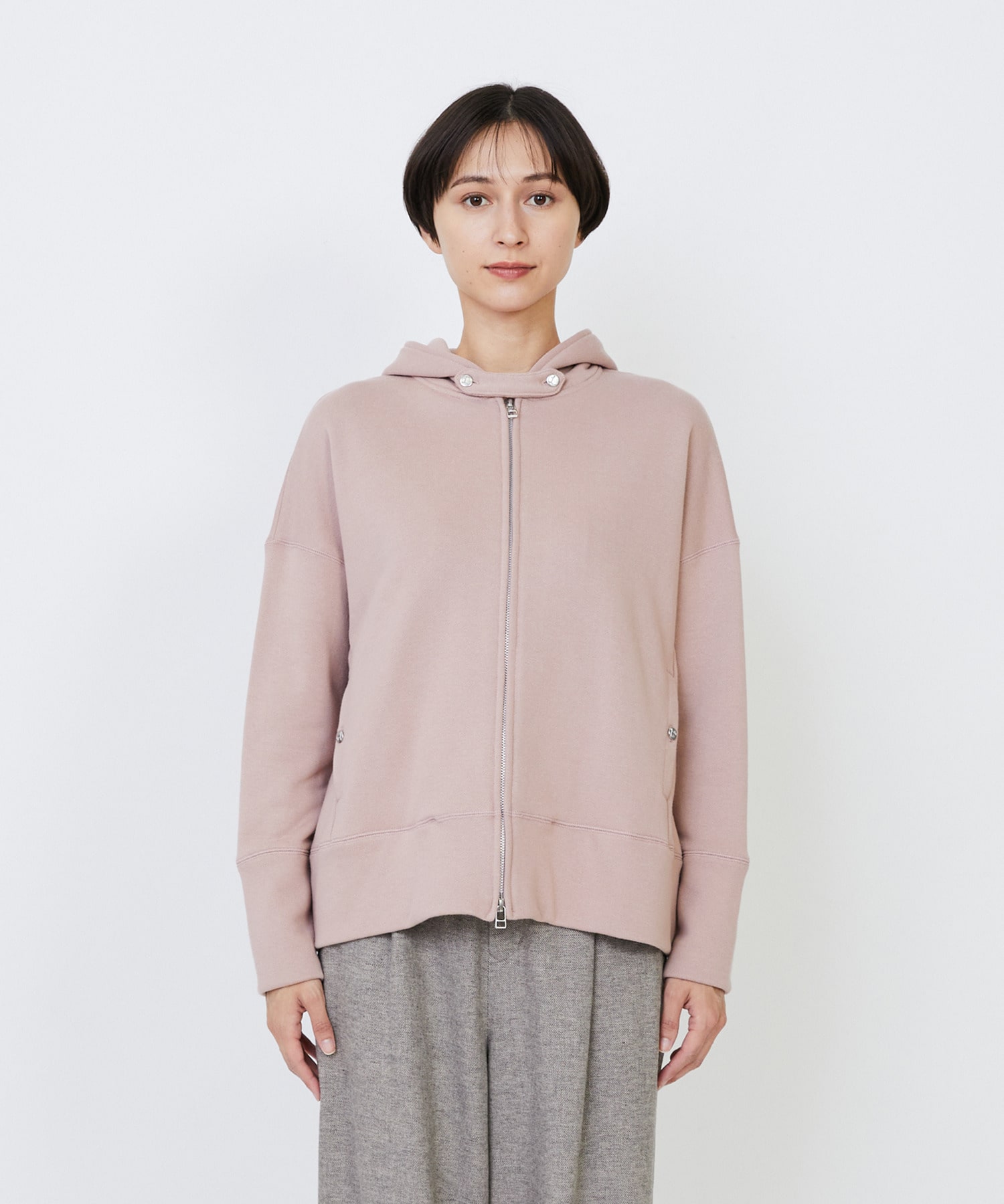 【LOISIR】｜2BUY10%OFF・3BUY20%OFF｜度詰め裏毛ジップフーディ 詳細画像 ブラック 24