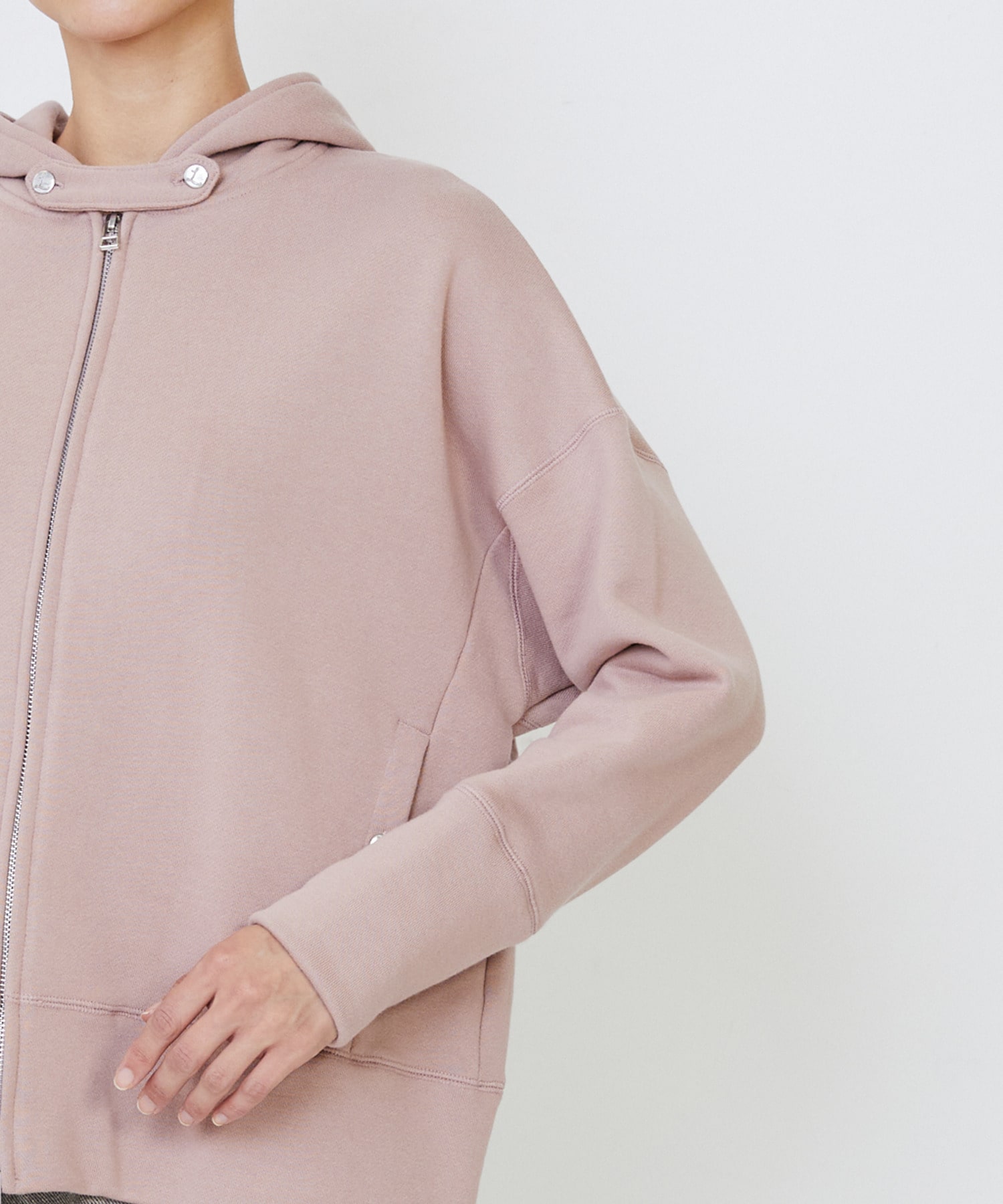 【LOISIR】｜2BUY10%OFF・3BUY20%OFF｜度詰め裏毛ジップフーディ 詳細画像 ブラック 30