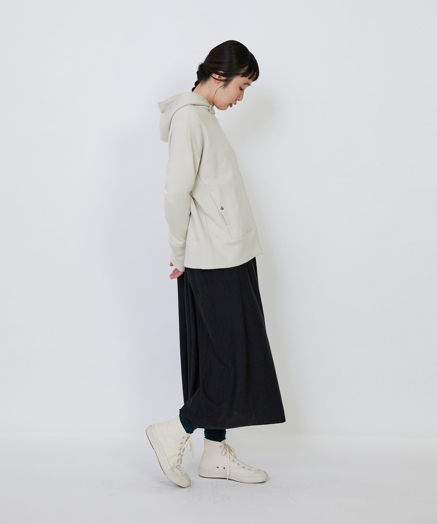 【LOISIR】｜2BUY10%OFF・3BUY20%OFF｜度詰め裏毛ジップフーディ 詳細画像 ブラック 5