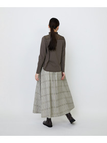 【LOISIR】｜2BUY10%OFF・3BUY20%OFF｜シルクコットンローン×ハイゲージ天竺カットソーブラウス 詳細画像 ブラック 19