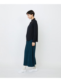 【LOISIR】｜2BUY10%OFF・3BUY20%OFF｜シルクコットンローン×ハイゲージ天竺カットソーブラウス 詳細画像 ブラック 25