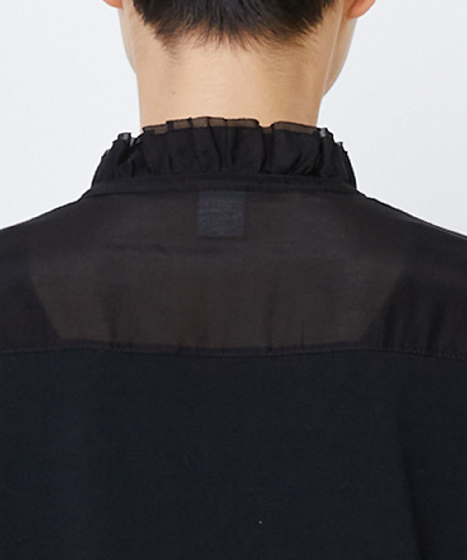 【LOISIR】｜2BUY10%OFF・3BUY20%OFF｜シルクコットンローン×ハイゲージ天竺カットソーブラウス 詳細画像 ブラック 31