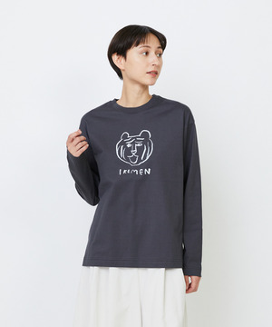 【LOISIR】｜2BUY10%OFF・3BUY20%OFF｜【EC限定・アーティストコラボ】LOISIR×TORANEKOBONBON CATプリントロングスリーブTシャツ 詳細画像 チャコールグレー 1