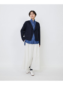 【LOISIR】ウール圧縮スムースジャケット 詳細画像 ネイビー 11